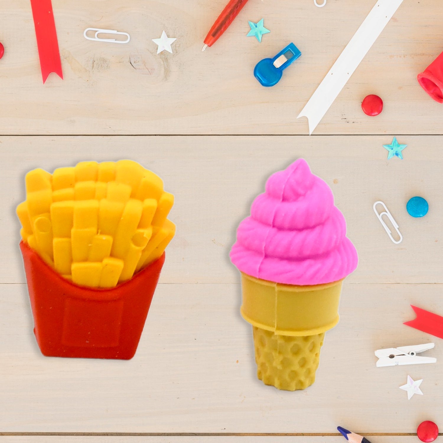 3D Food Fancy & Stylish Colorful Erasers, Mini Eraser Creative Cute Novelty Eraser for Children Different Designs Eraser Set for Return Gift, Birthday Party, School Prize (1 Set / Mix Design & Color) 3D Food Fancy & Stylish Colorful Erasers, Mini Eraser Creative Cute Novelty Eraser for Children Different Designs Eraser Set for Return Gift, Birthday Party, School Prize (1 Set / Mix Design & Color)